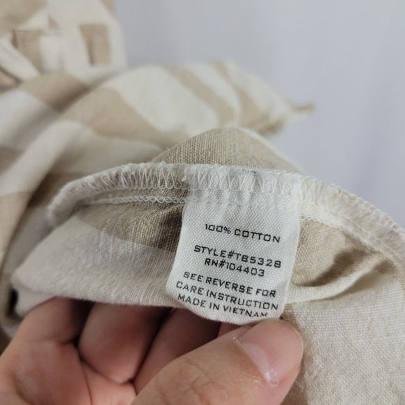 MINE Women's Mini Summer Button Up Sleeveless Dress w/Pockets 100% Cotton Size S - Picture 4 of 5